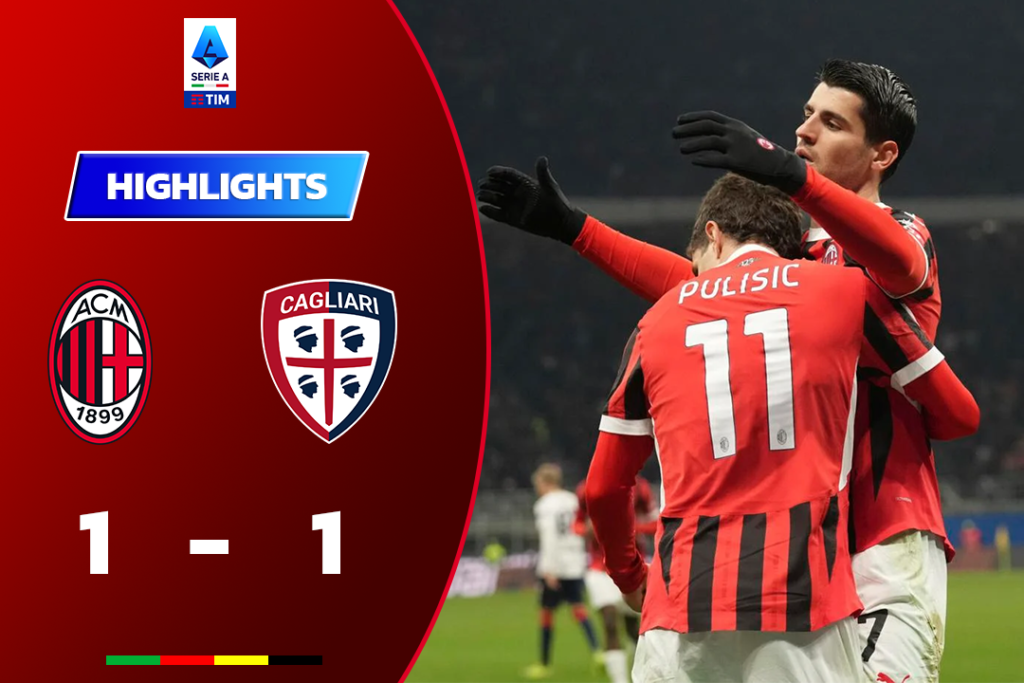 ไฮไลท์ฟุตบอล มิลาน 1-1 กายารี่
