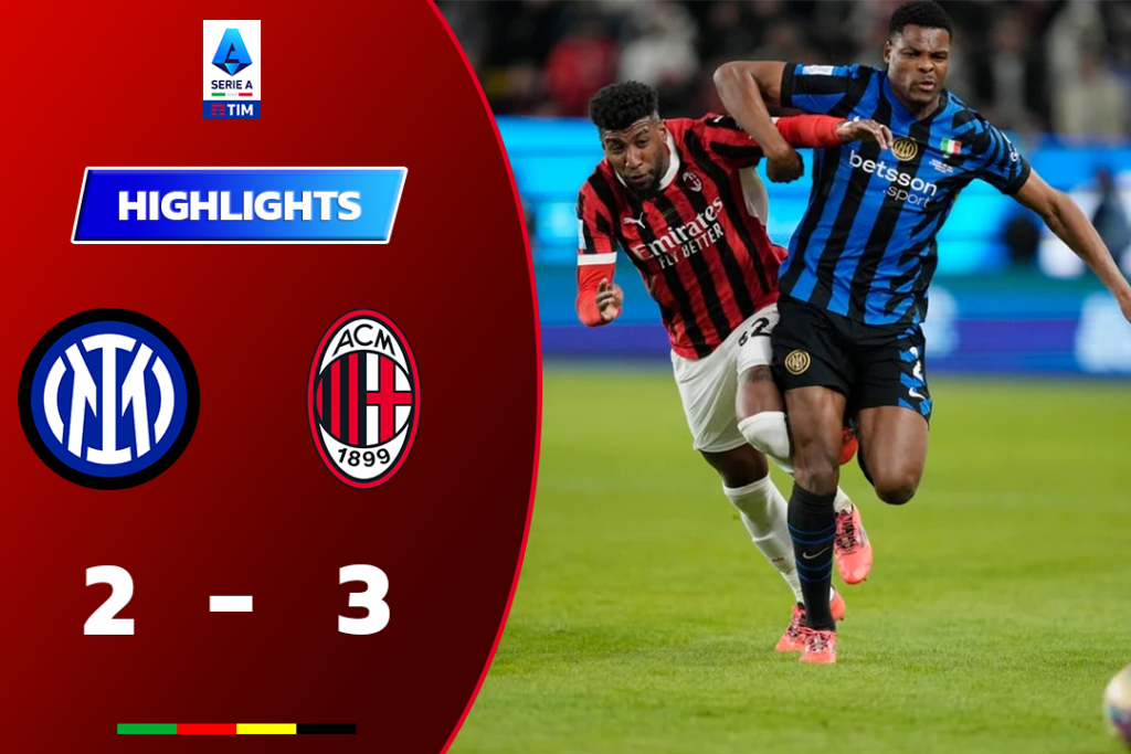 ไฮไลท์ฟุตบอล อินเตอร์ 2-3 มิลาน